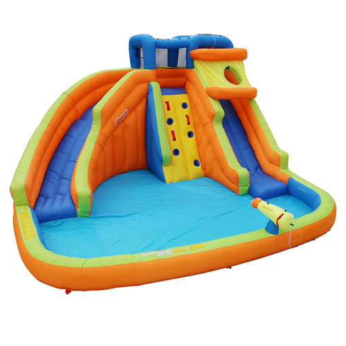 Banzai Drop Zone Outdoor Inflatable Backyard Water Splash Park Activity